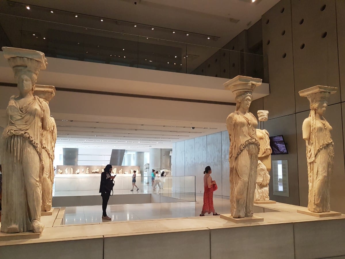 Inside the Acropolis Museum in Athens Greece