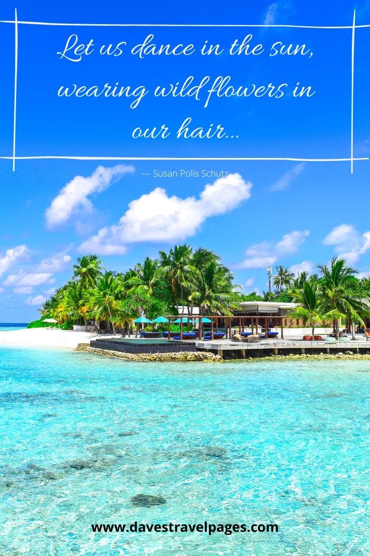 Sun quote: “Let us dance in the sun, wearing wild flowers in our hair…” - Susan Polis Schutz