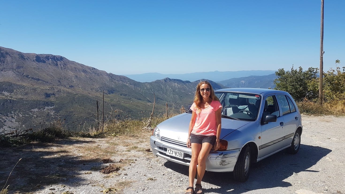 Driving through the Mani in Greece