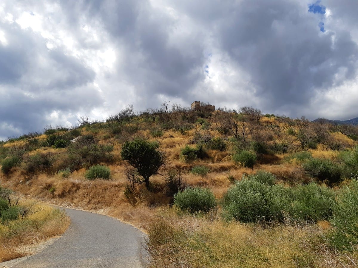 Driving in the deep Mani in Greece