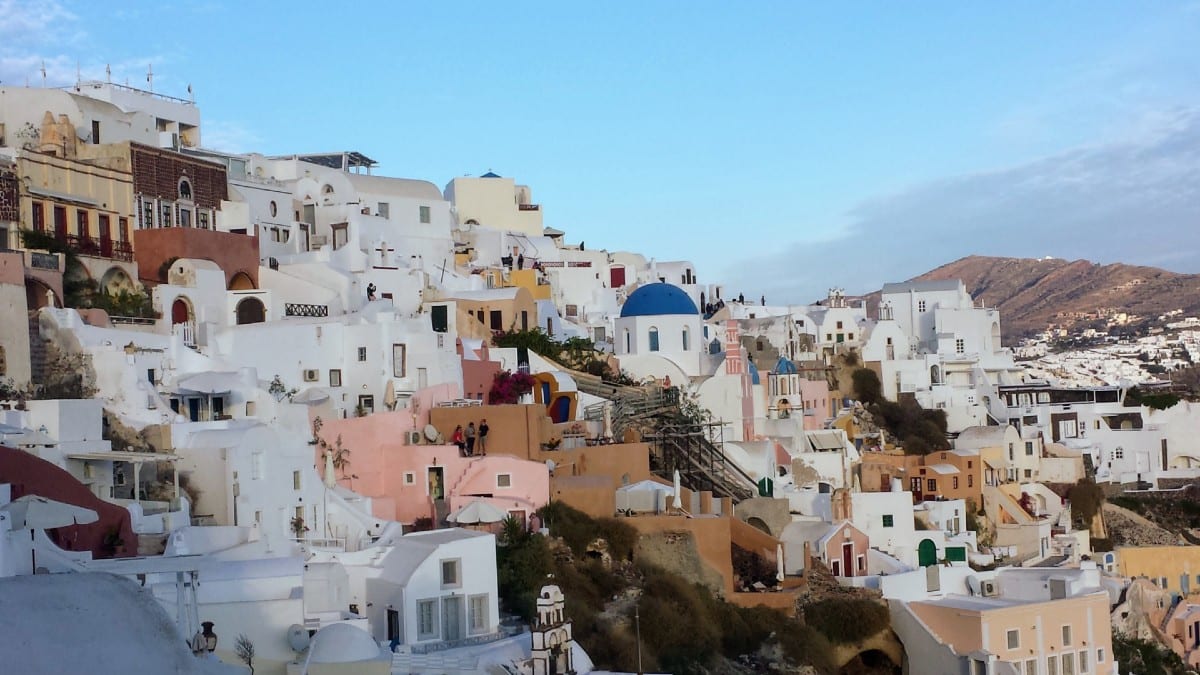Enjoying Santorini in Greece