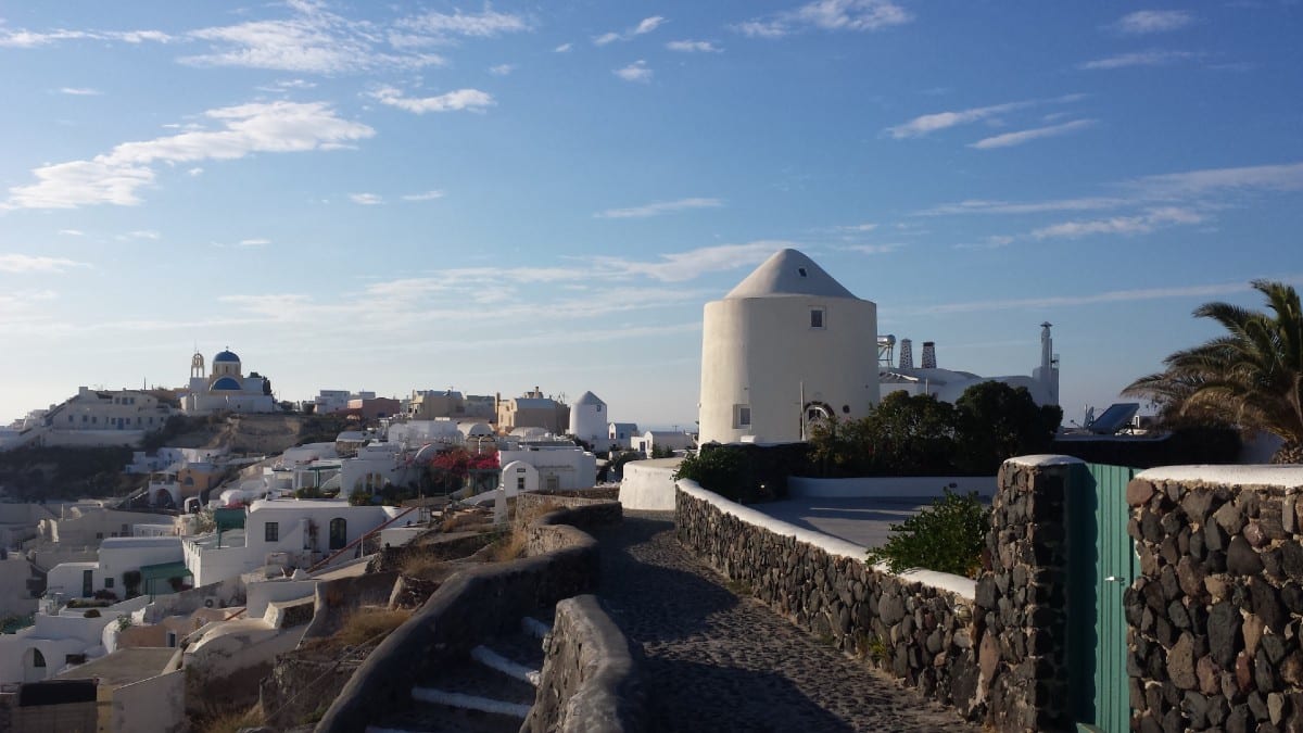 Imerovigli in Santorini Greece