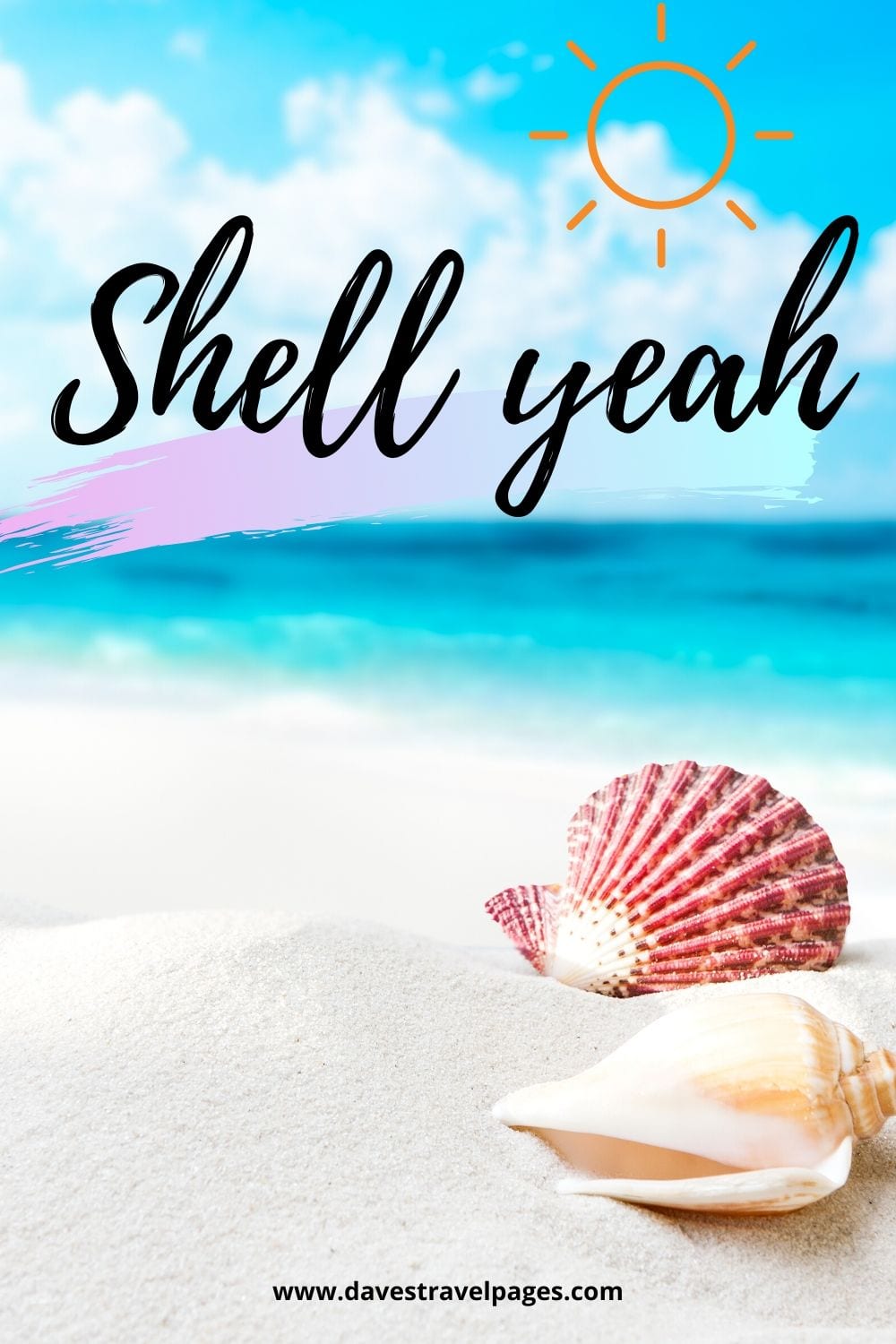 Shell yeah - Mykonos beach pun