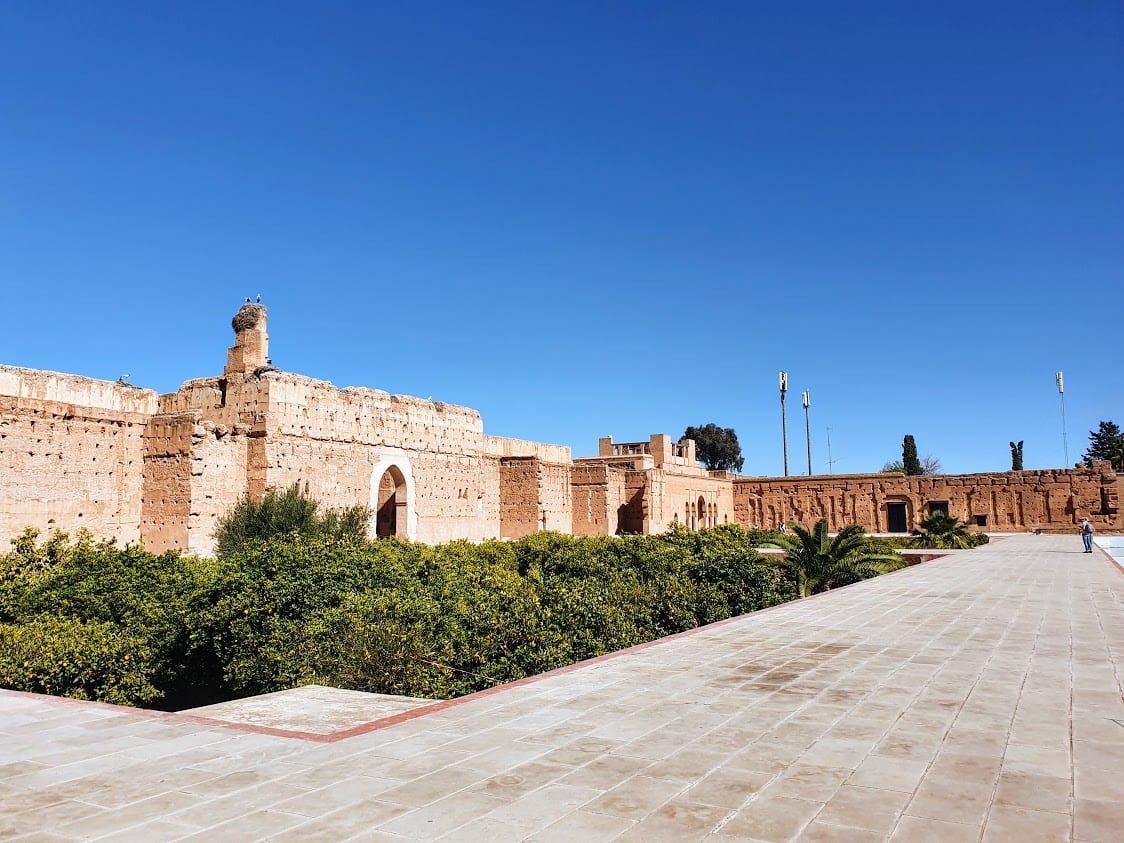 Inside the Badia Palace in Marrakech