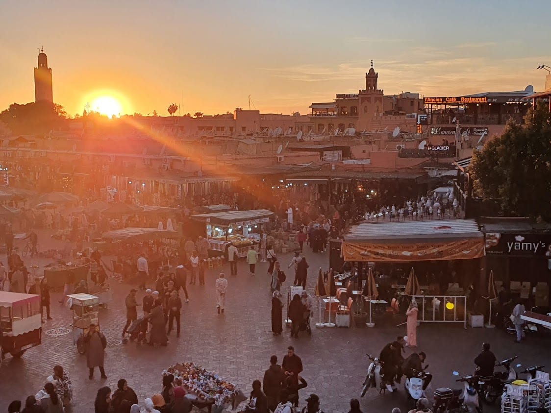 Jemaa el-Fna square in Marrakech Morocco