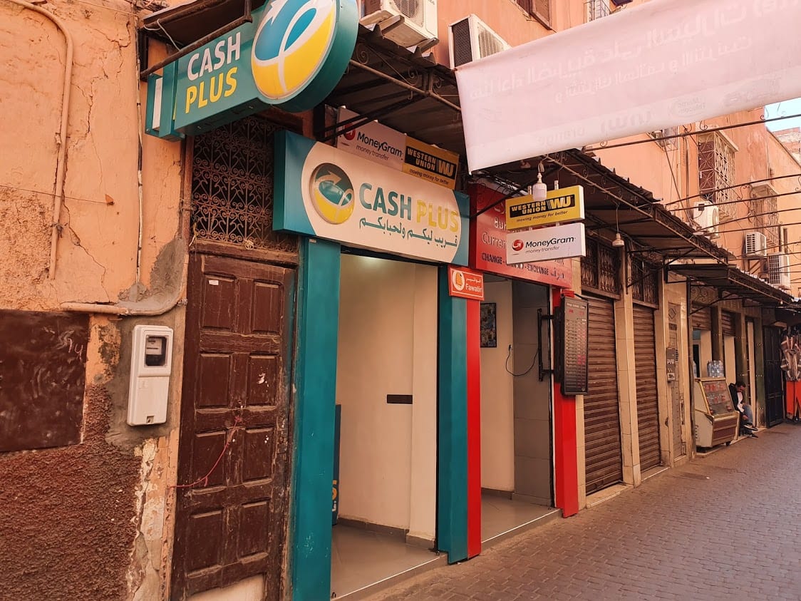 Money exchange in Marrakech Medina