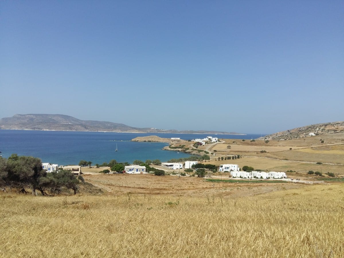 Village on the beach in Schinoussa