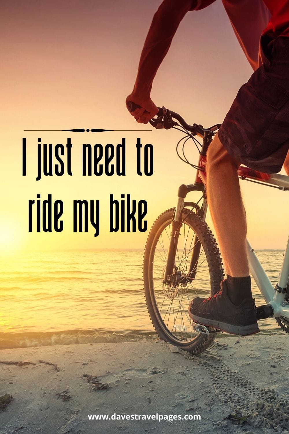 Quotes about bike riding - I just need to ride my bike.