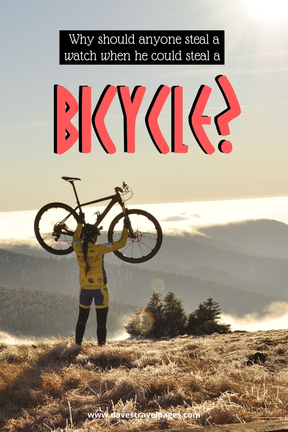 Why should anyone steal a watch when he could steal a bicycle? ~ Flann O’Brien