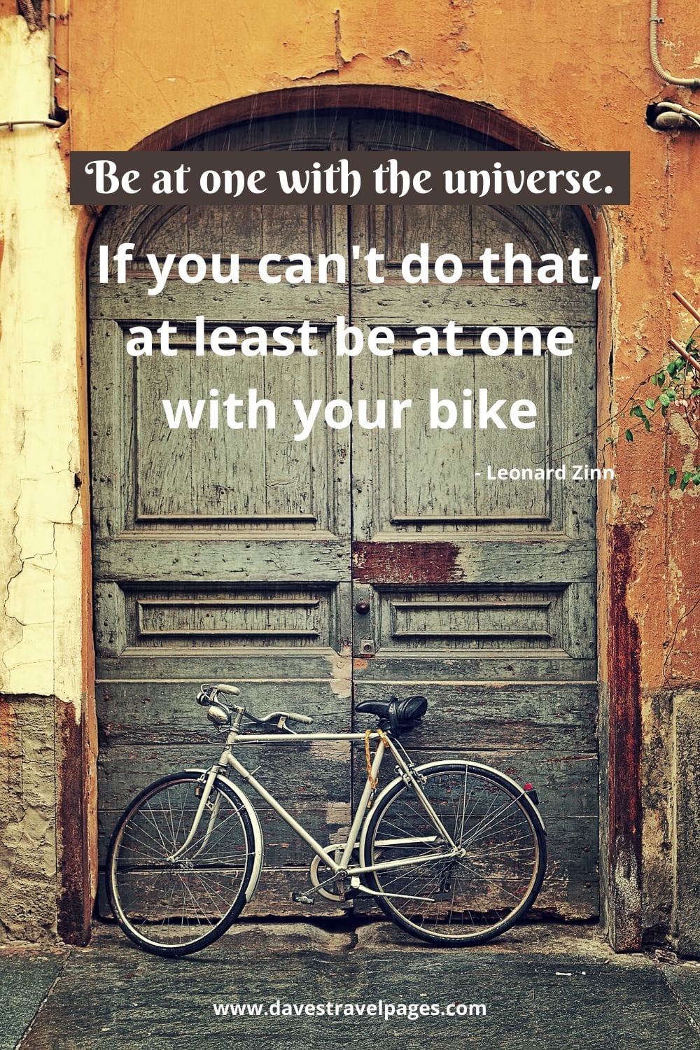 Be at one with your bicycle