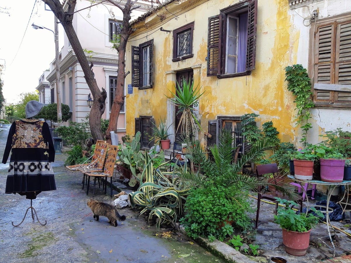 Strolling through the streets of Plaka in Athens