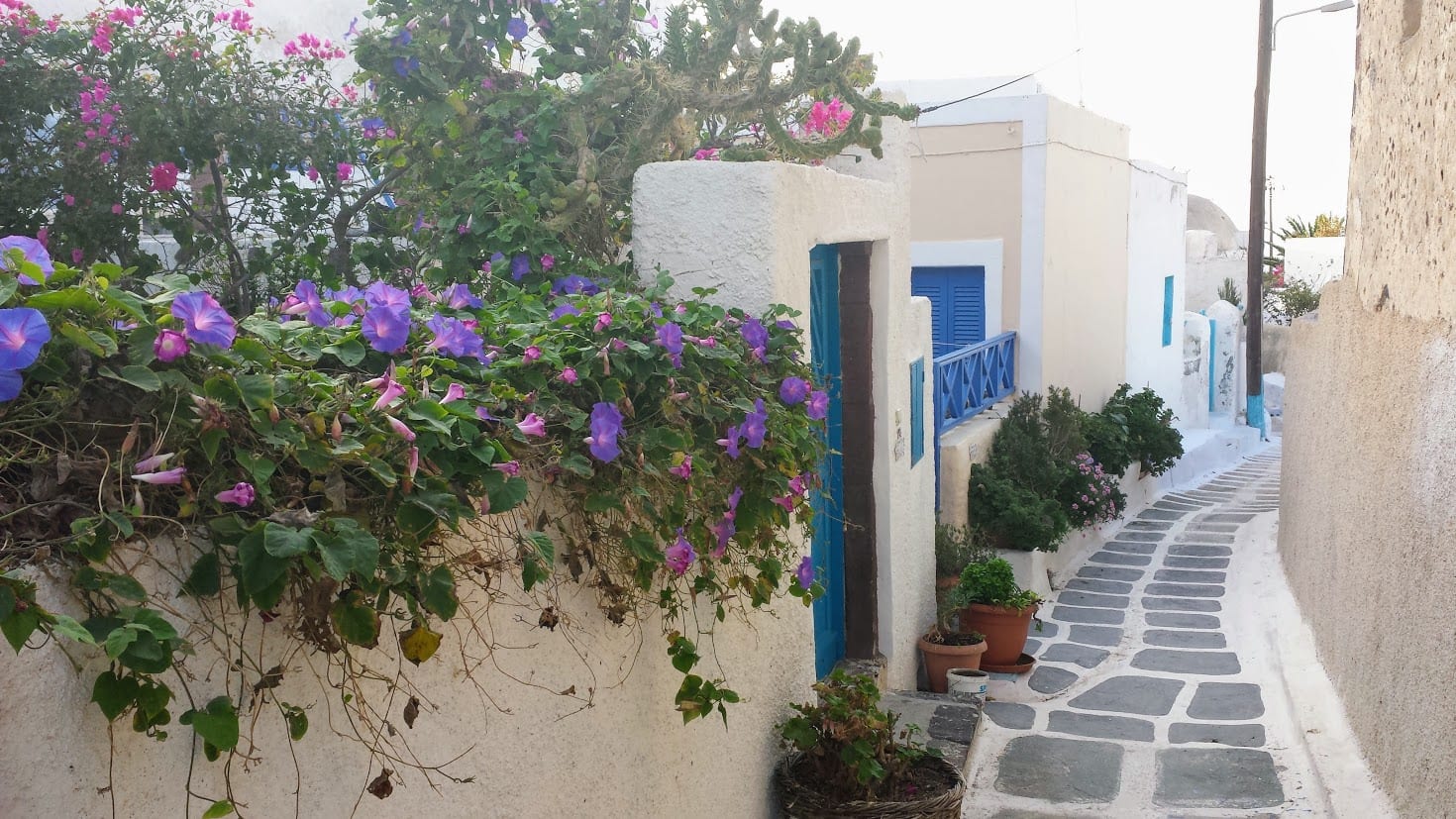 Village in Santorini in october