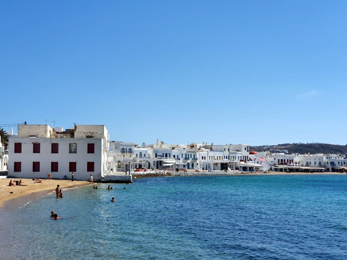 Closest beach to Mykonos Town