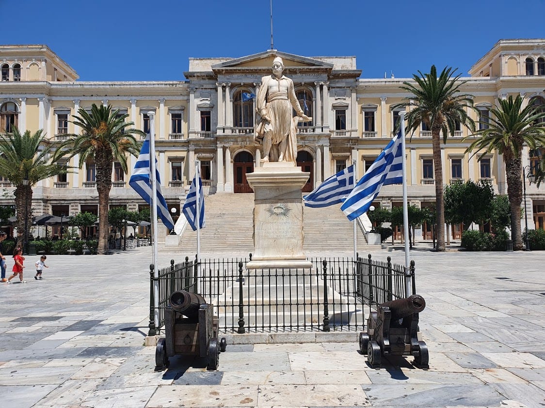 Miaouli Square in Ermoupoli Syros