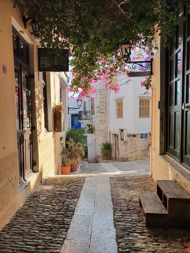 Exploring the town of Anos Syros in Cylades Island of Syros