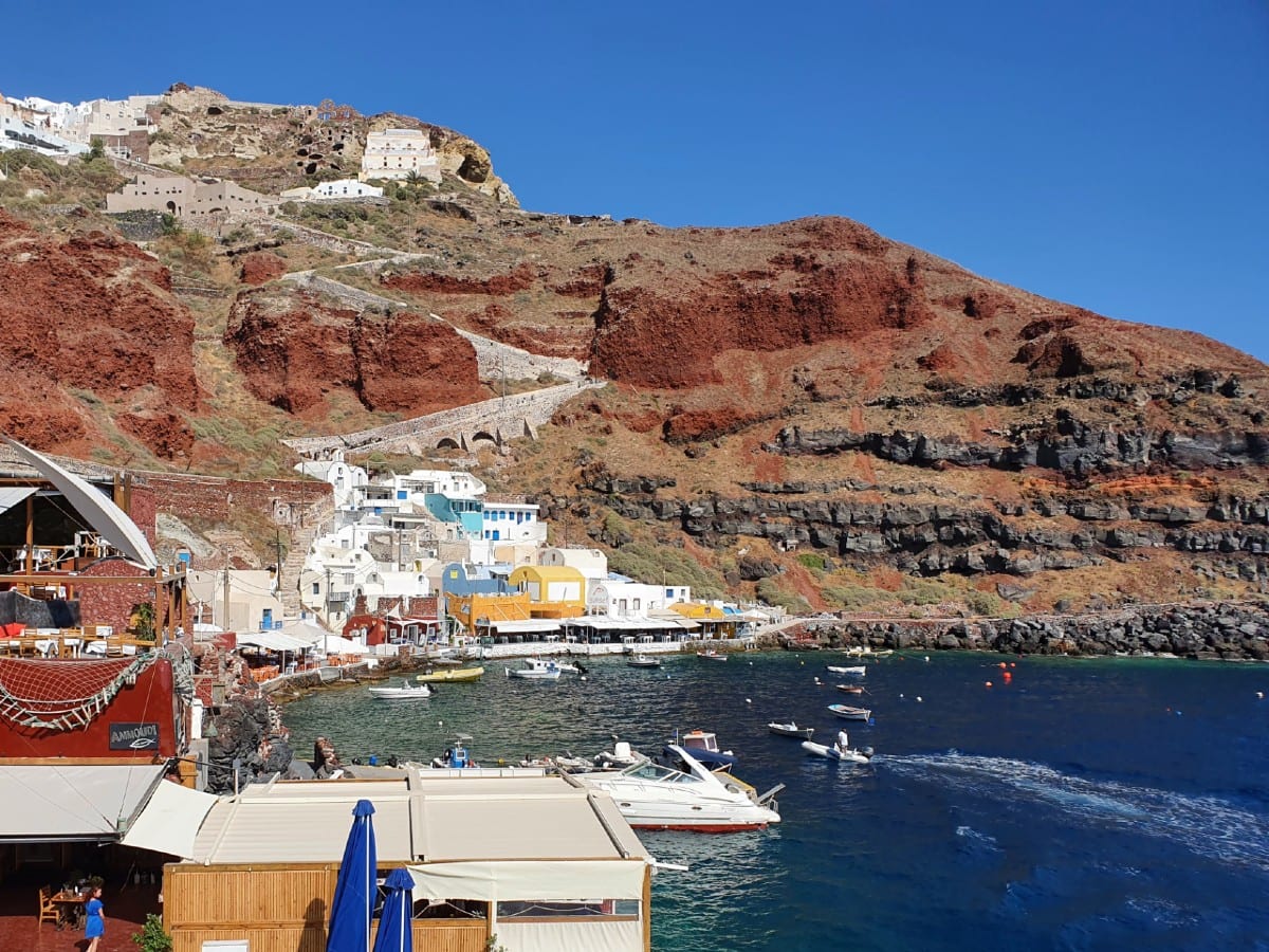Ammoudi Bay in Santorini has some great fish tavernas to eat at