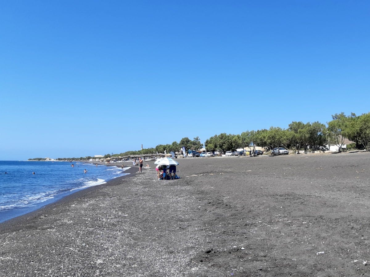 Perivolos Beach in Santorini island Greece