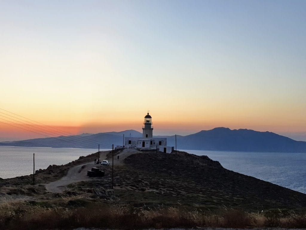 Armenistas Lighthouse Sunset Mykonos