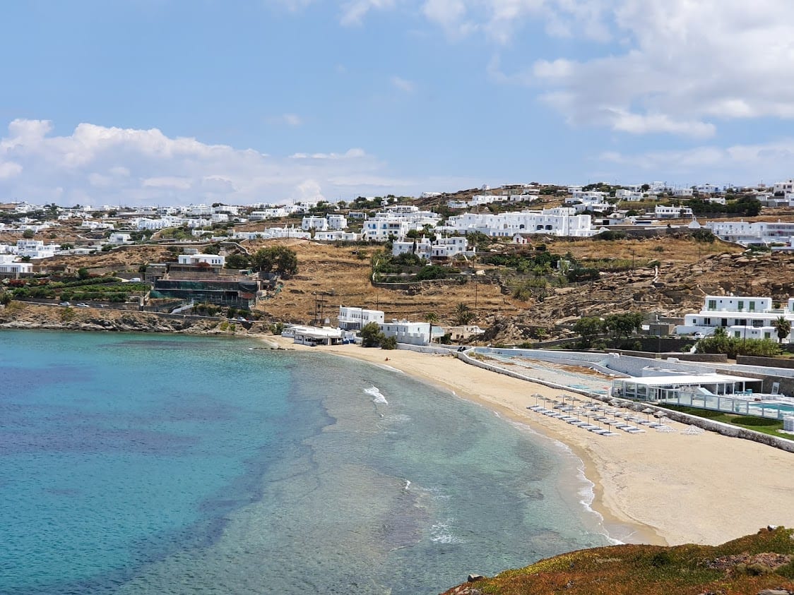 The closest beach to Mykonos town