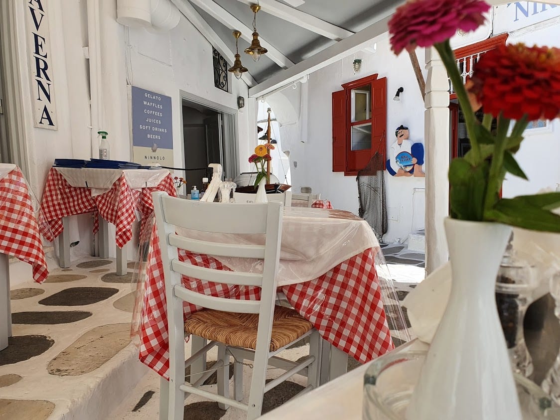Nikos taverna in Mykonos Greece