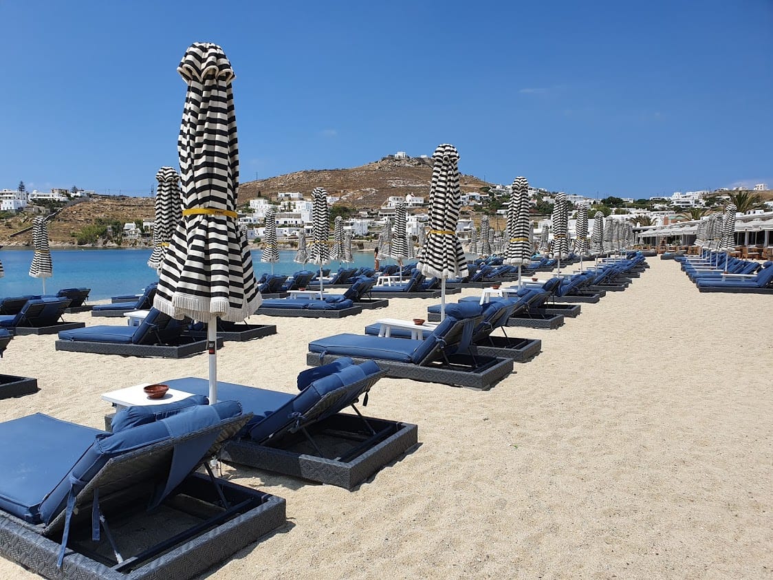Ornos beach in Mykonos