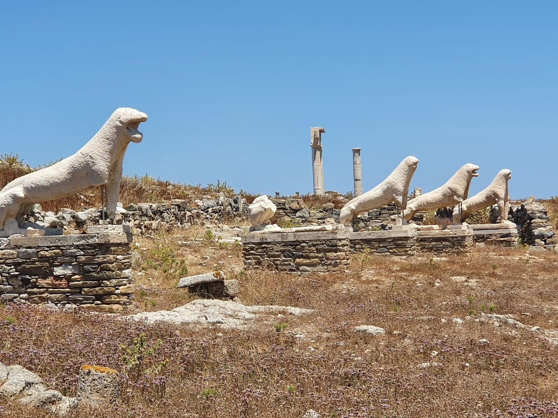 The famous Naxian Lions of Delos