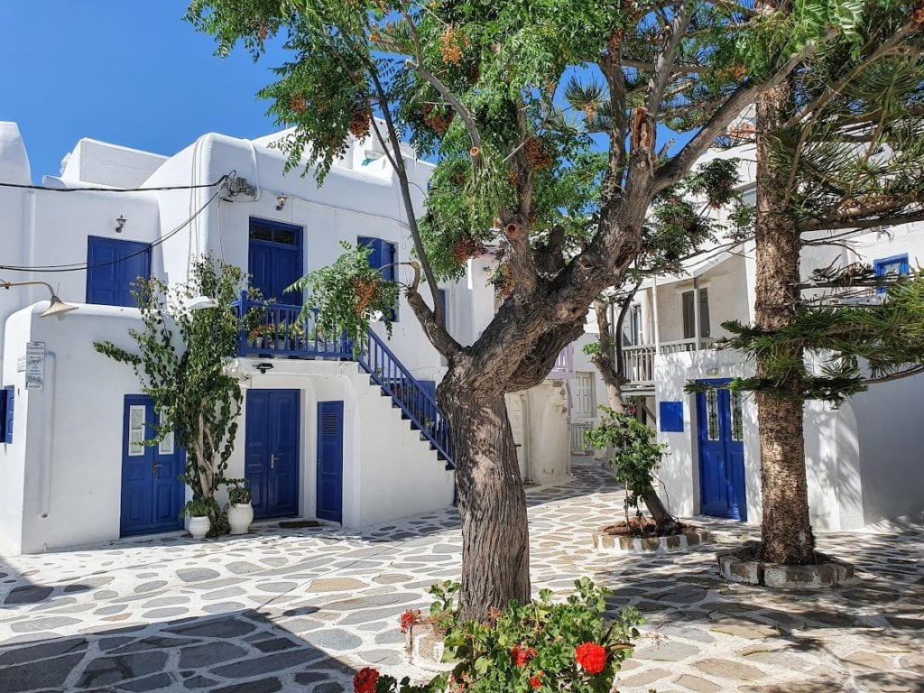 Walking inside Mykonos Old Town