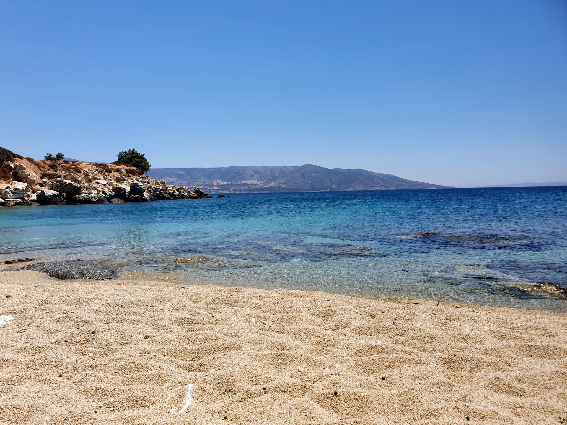 Our quiet bay at Alyko in Naxos