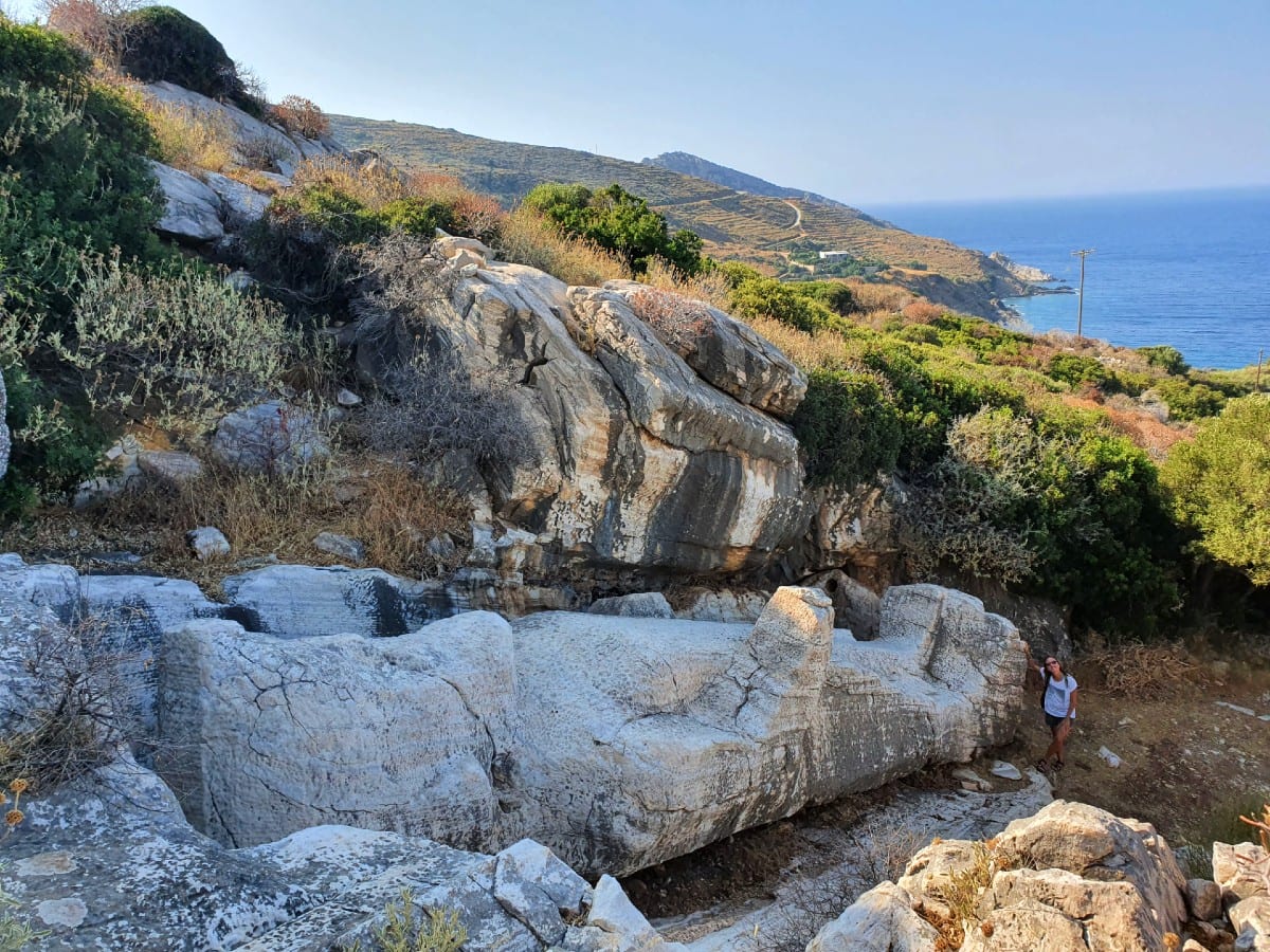 Apollonas Kouros Statue in Naxos