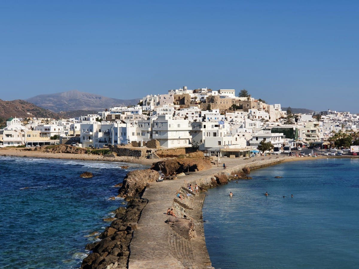 A view on to Naxos Town