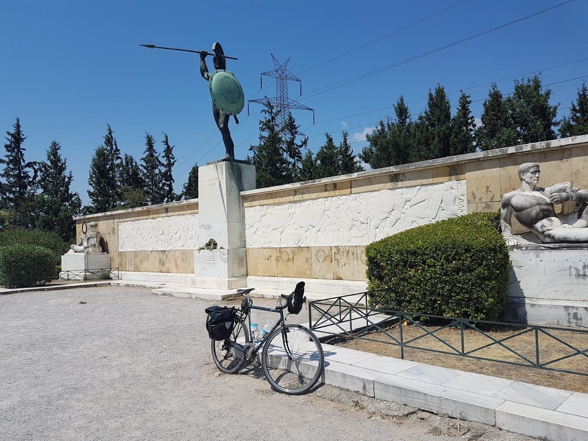 Memorial to King Leonidas and the Brave 300 at Thermopylae in Greece
