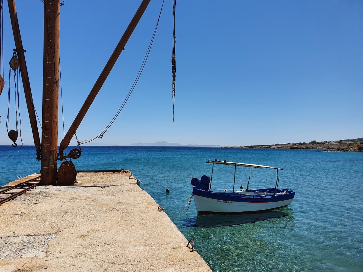 A small fishing boat in Moutsouna, Naxos