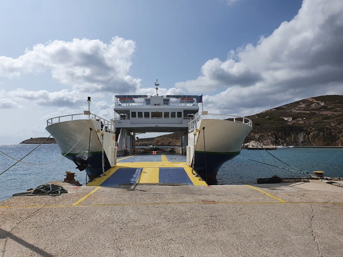 The Osia Methodia ferry waiting to be boarded