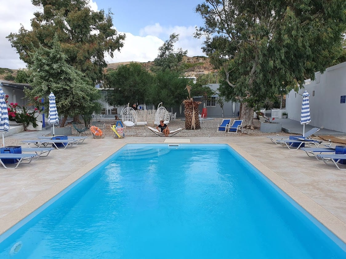 The swimming pool at the Thalasea Kimolos Hotel