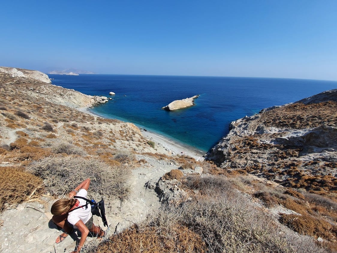 The return hike from Katergo Beach Folegandros