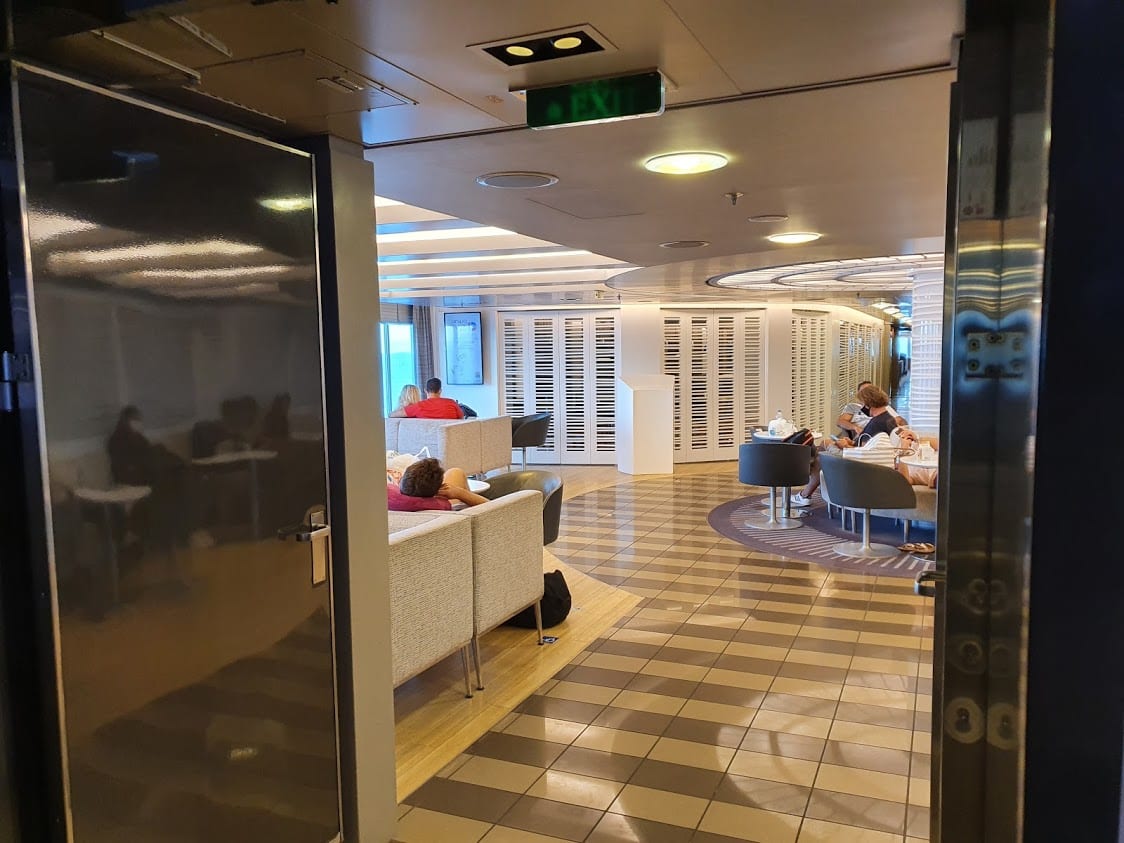 Inside a Greek ferry