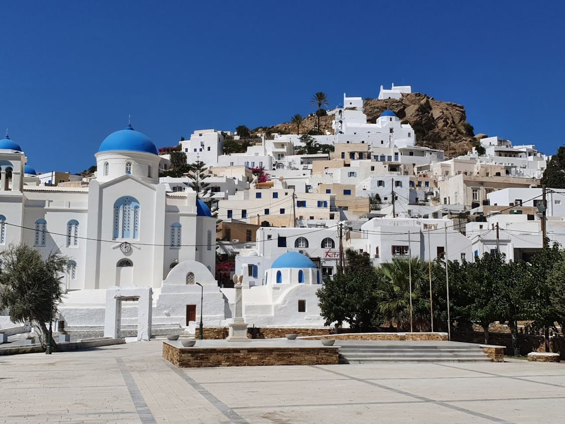 The Chora of Ios Island in Greece