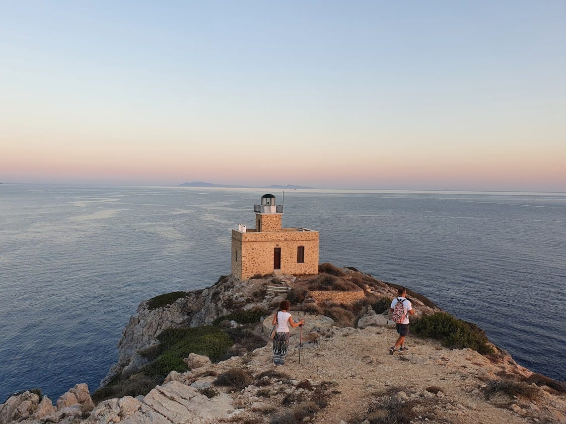 Walking to the lighthouse in Ios for the sunset