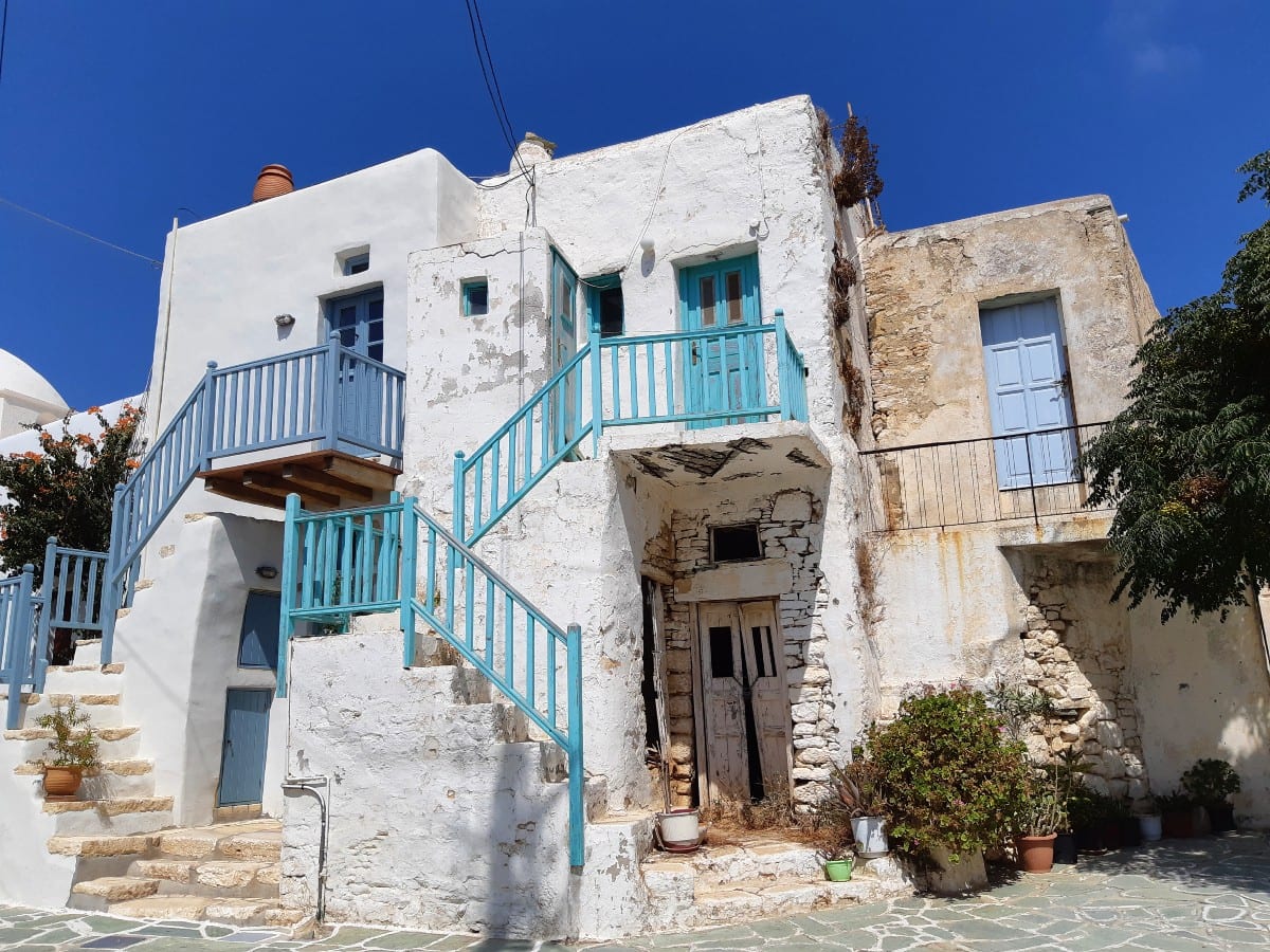 A crumbling house inside the Chora of Folegandros Greece