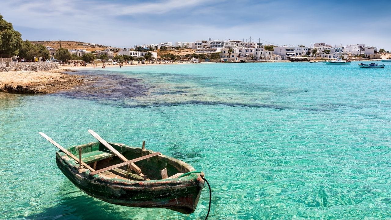 Looking at the port town on Koufonisia Island