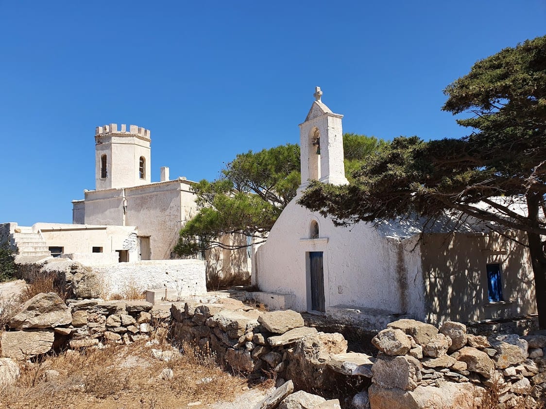 Exploring the grounds of the abandoned villa in Sikinos