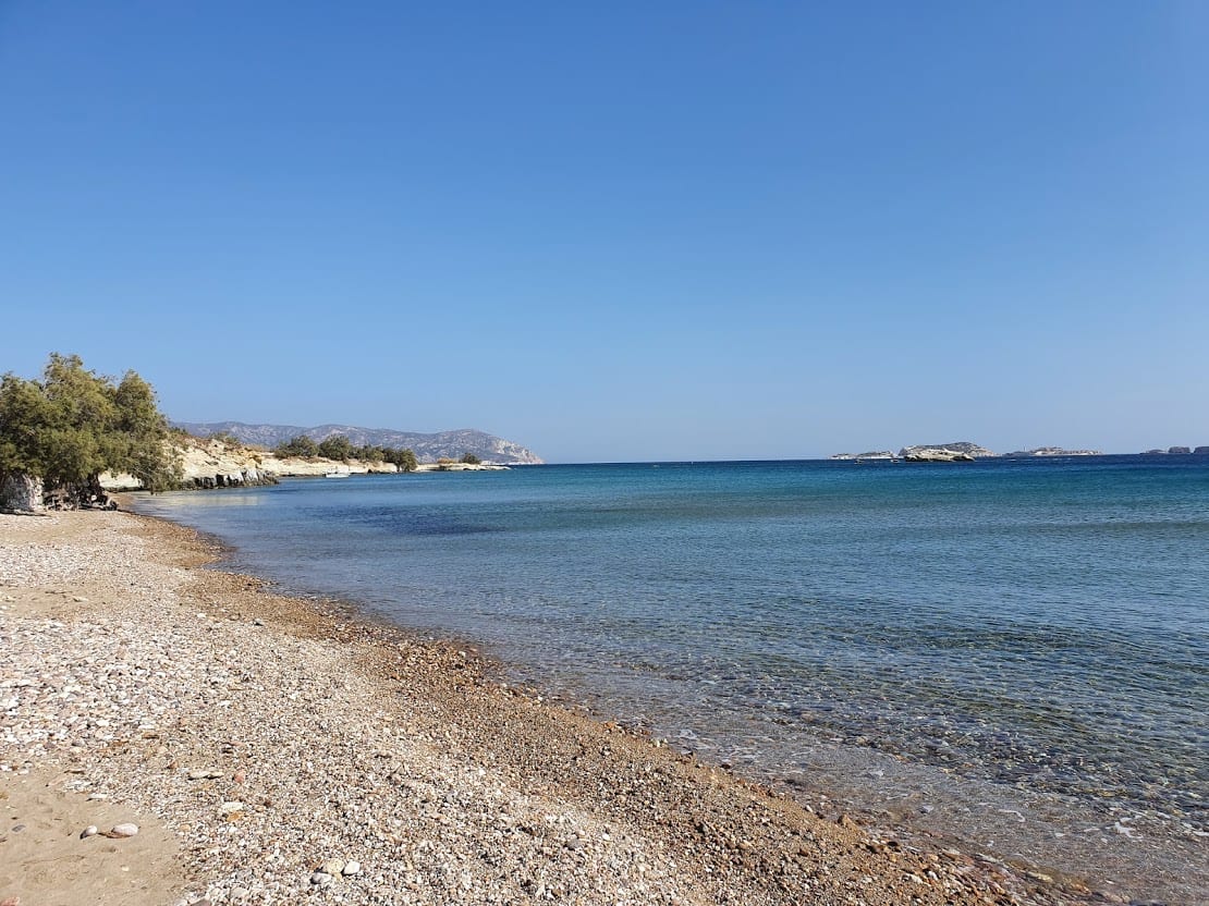 Aliki beach in Kimolos island greece