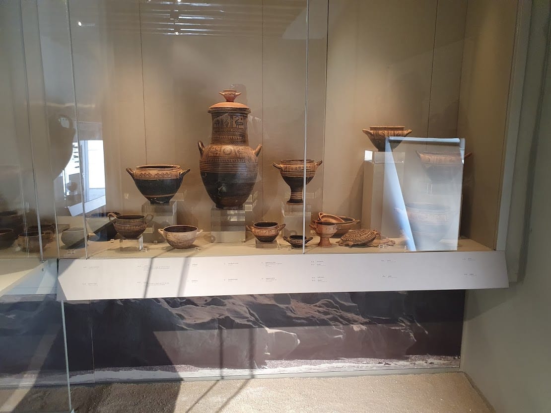A display inside the archaeological museum of Kimolos island