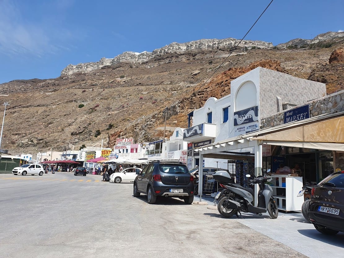Arriving at Santorini ferry port