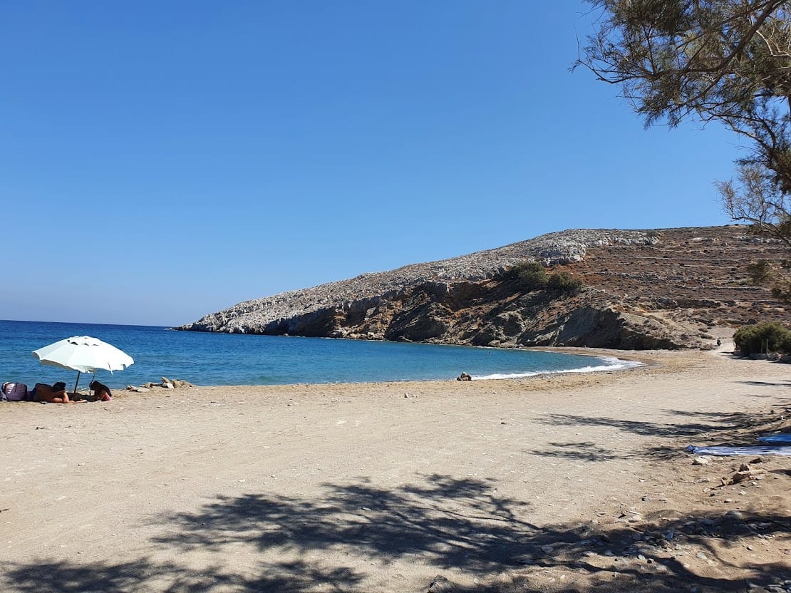 Relaxing on a beach in Folegandros