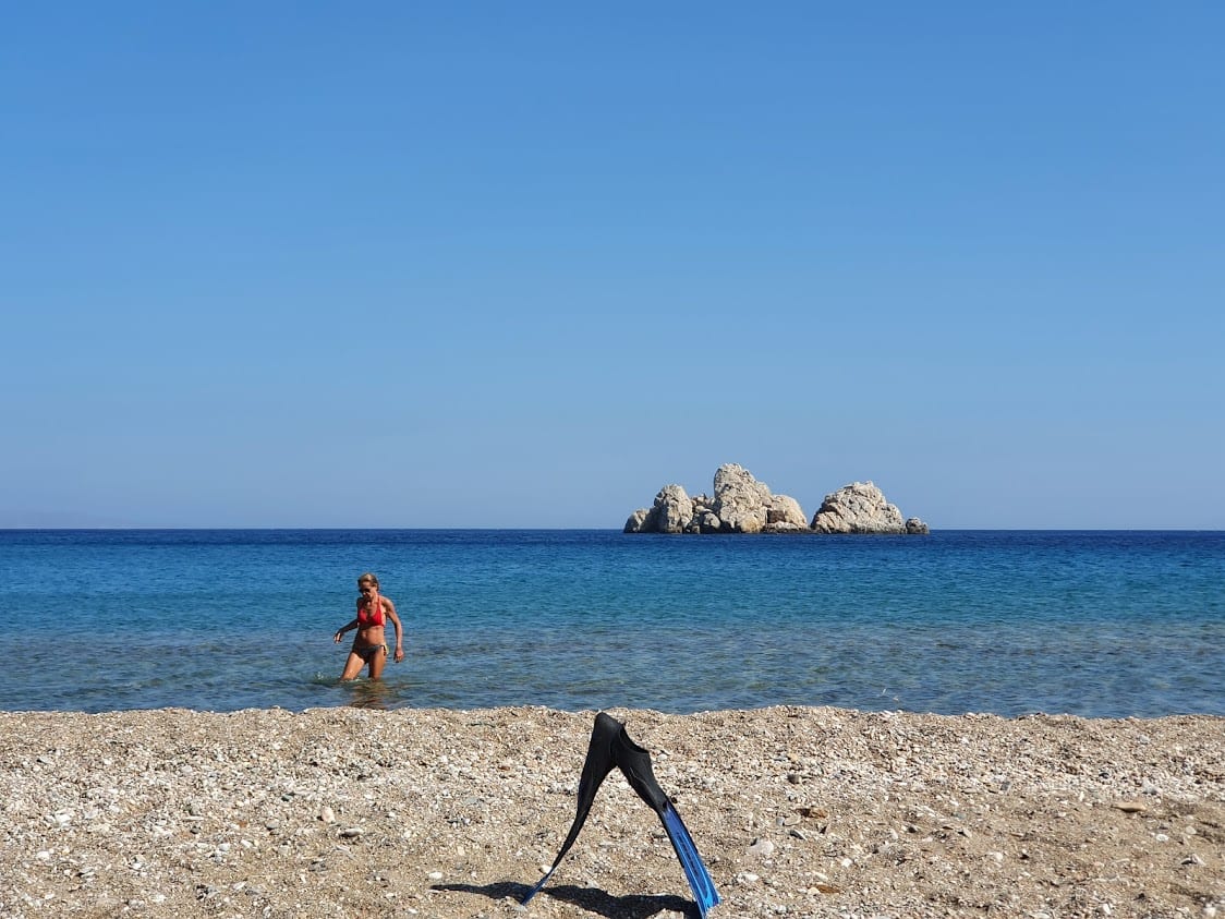 Snorkeling off the beaches in Sikinos