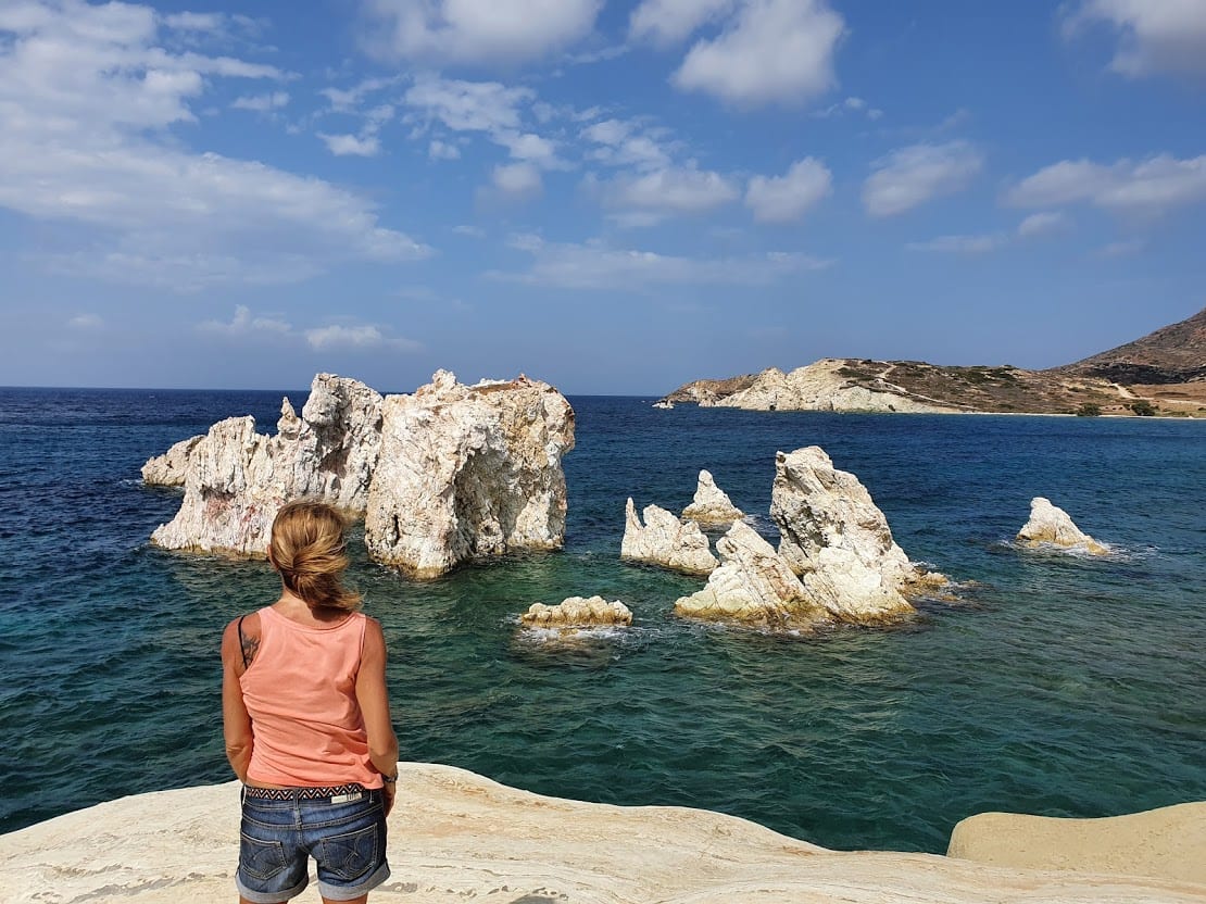 Looking out on the coastline of Kimolos
