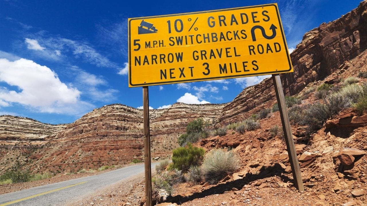 Getting ready to cycle up a steep road