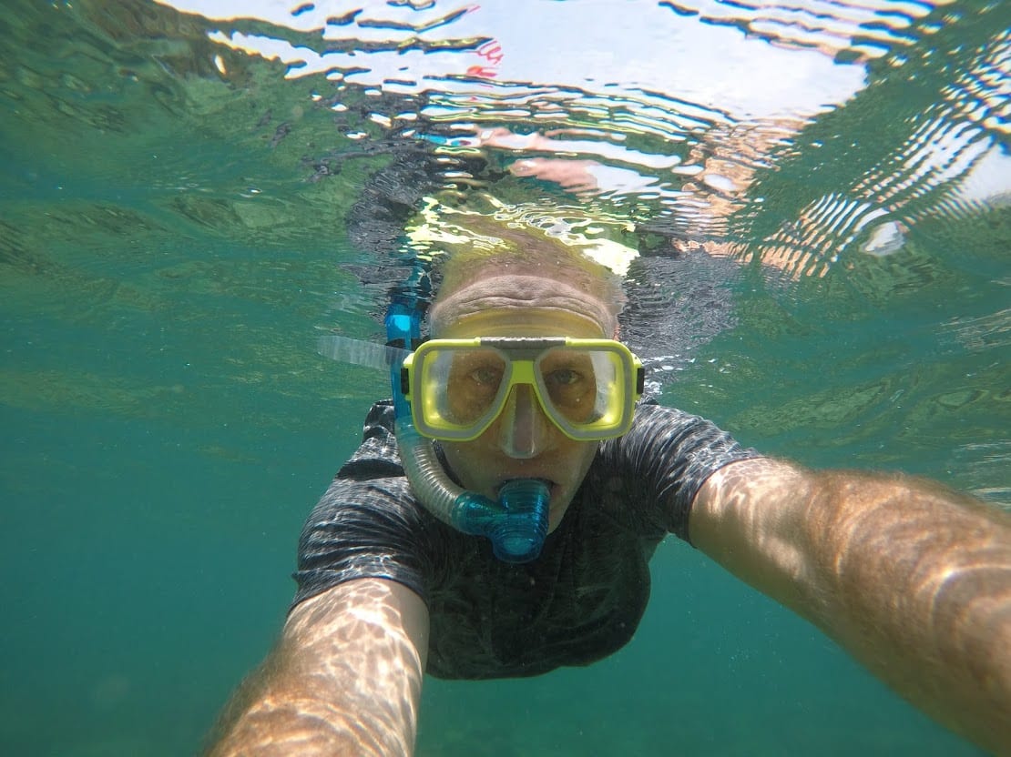 Photo taken of Dave underwater by a GoPro Hero 5 action camera