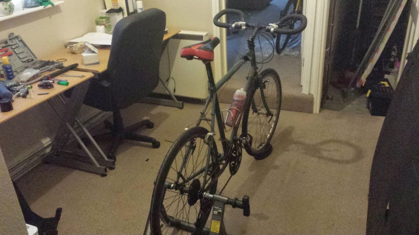 My indoor cycling training turbo trainer